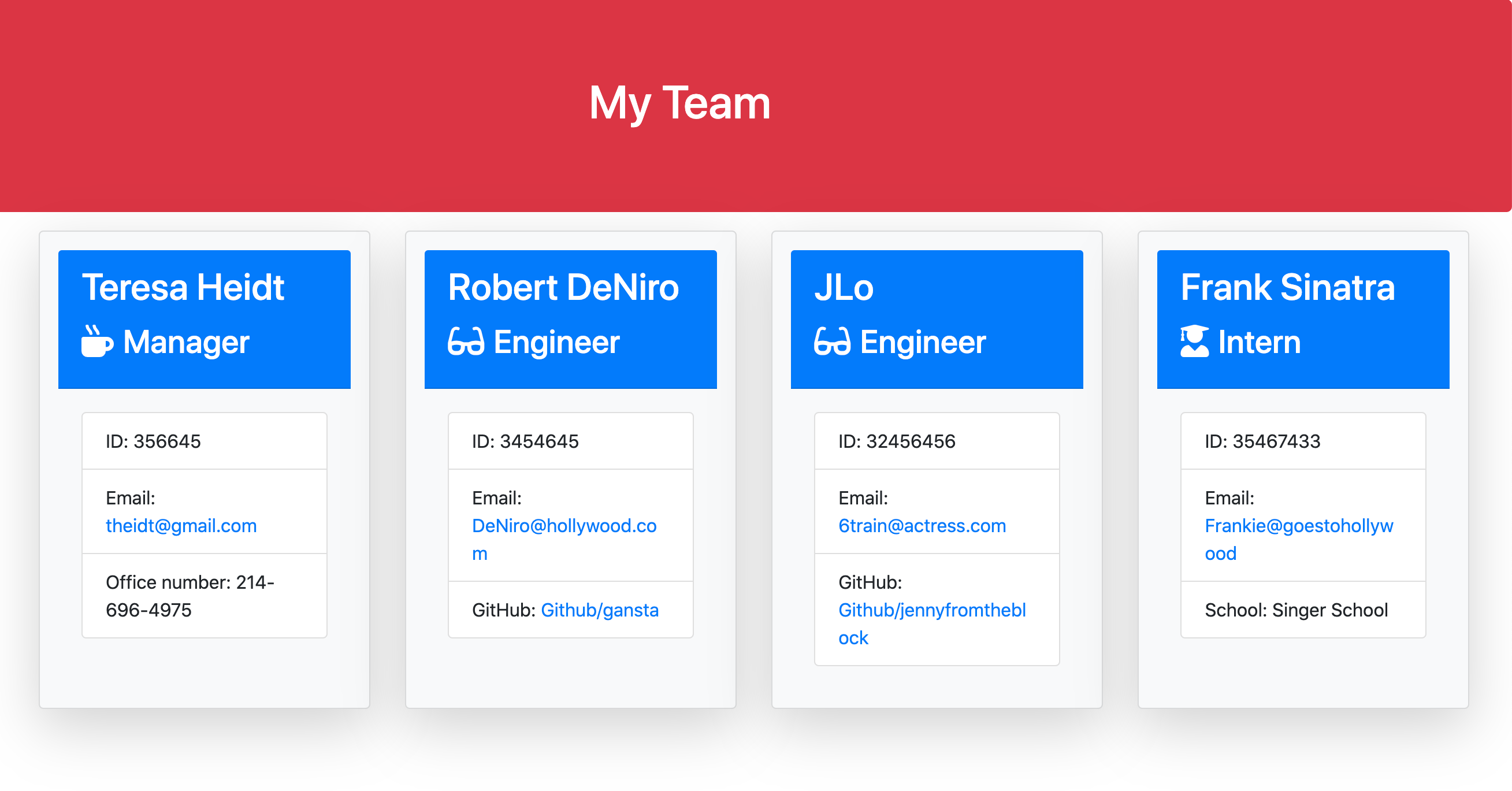 Team Profile Generator